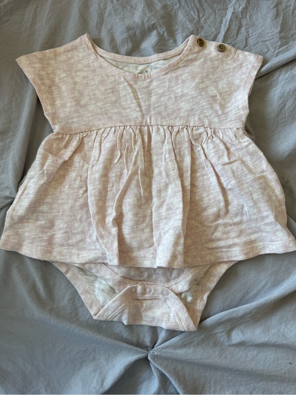 Cloud Island Baby Girl Dress Bodysuit in Light Pink Heather NWOT